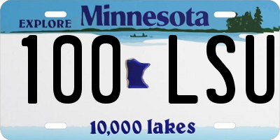 MN license plate 100LSU