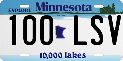 MN license plate 100LSV