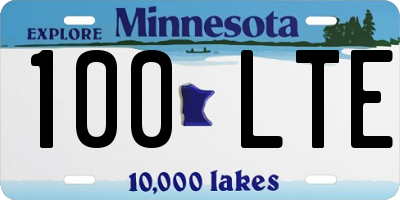 MN license plate 100LTE