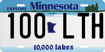 MN license plate 100LTH