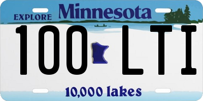MN license plate 100LTI