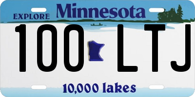 MN license plate 100LTJ