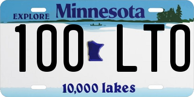MN license plate 100LTO