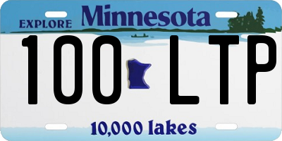 MN license plate 100LTP