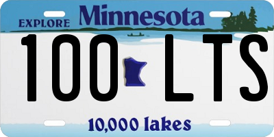MN license plate 100LTS