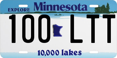 MN license plate 100LTT