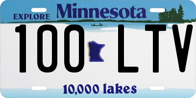 MN license plate 100LTV