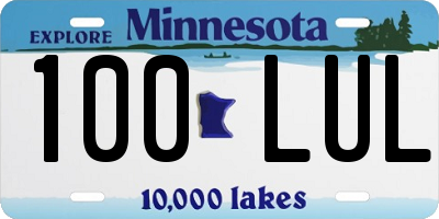 MN license plate 100LUL