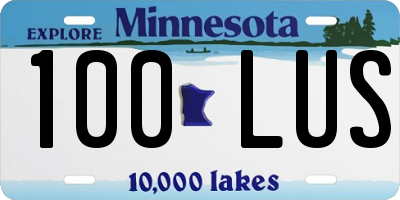 MN license plate 100LUS