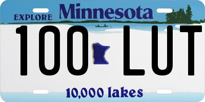 MN license plate 100LUT