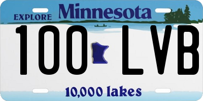 MN license plate 100LVB
