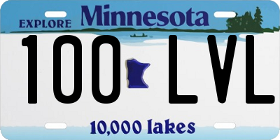 MN license plate 100LVL