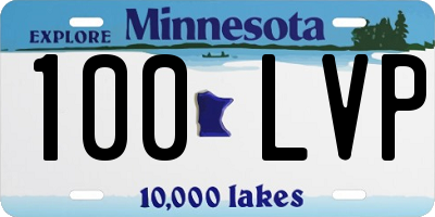 MN license plate 100LVP