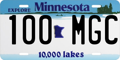 MN license plate 100MGC