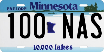 MN license plate 100NAS