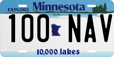 MN license plate 100NAV