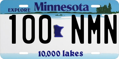 MN license plate 100NMN