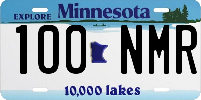 MN license plate 100NMR