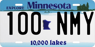 MN license plate 100NMY