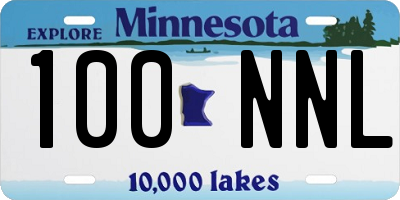 MN license plate 100NNL