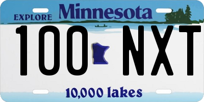 MN license plate 100NXT