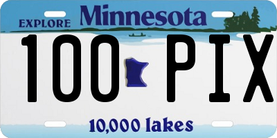 MN license plate 100PIX
