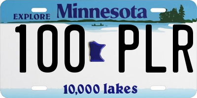MN license plate 100PLR