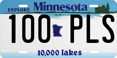 MN license plate 100PLS