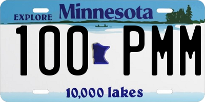 MN license plate 100PMM