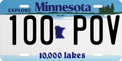 MN license plate 100POV