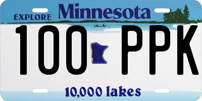 MN license plate 100PPK