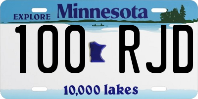 MN license plate 100RJD