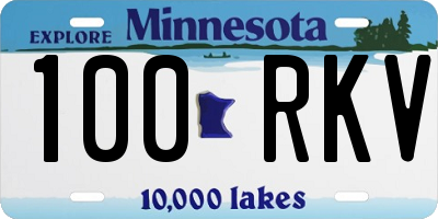 MN license plate 100RKV