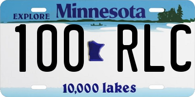 MN license plate 100RLC