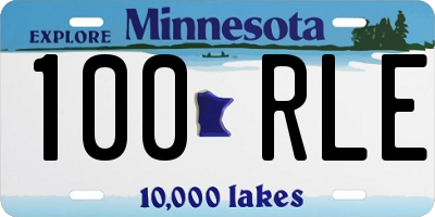 MN license plate 100RLE