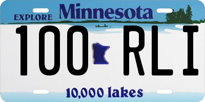 MN license plate 100RLI