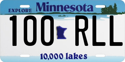 MN license plate 100RLL