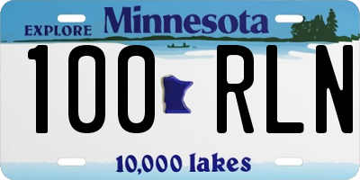 MN license plate 100RLN
