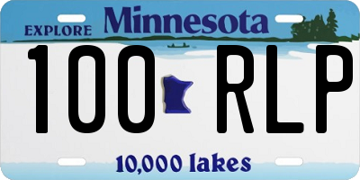 MN license plate 100RLP