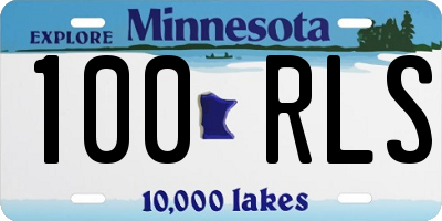 MN license plate 100RLS