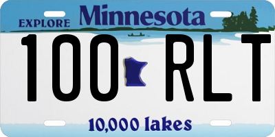 MN license plate 100RLT