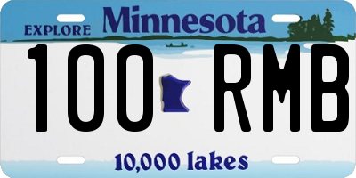 MN license plate 100RMB