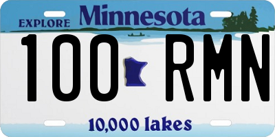 MN license plate 100RMN
