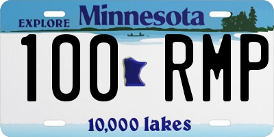 MN license plate 100RMP