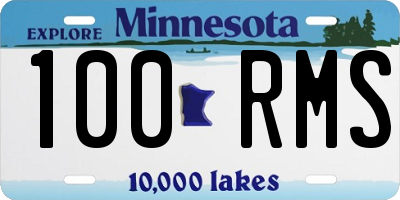 MN license plate 100RMS