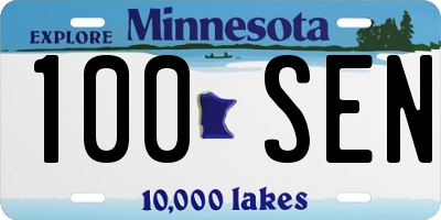MN license plate 100SEN