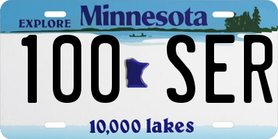 MN license plate 100SER