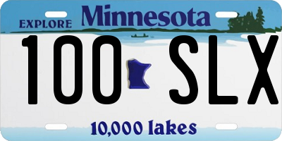 MN license plate 100SLX