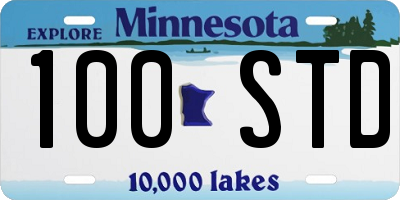 MN license plate 100STD