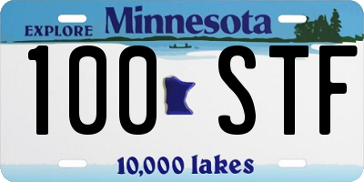 MN license plate 100STF